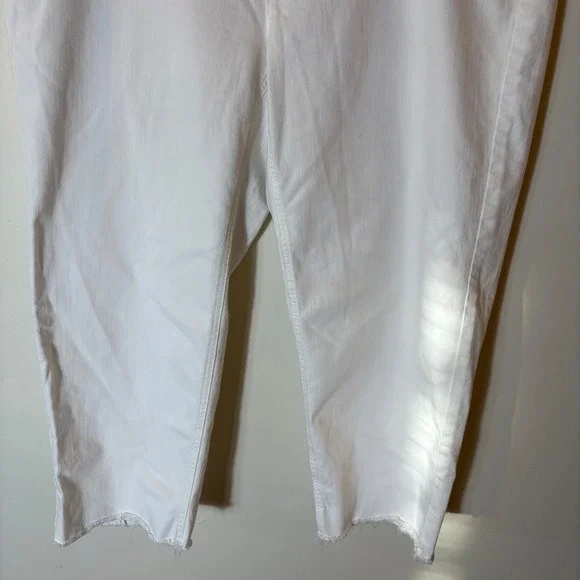 J. Jill White High Rise Straight Leg Crop Jeans Size 20R - Picture 3 of 8